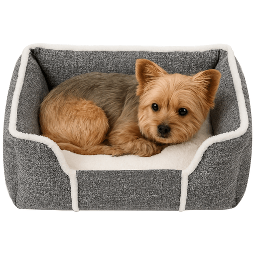 Cama para mascotas de 43 x 35cm, pensada para ofrecerles un descanso cómodo y acogedor. Su forma rectangular con almohadón integrado brinda soporte y suavidad, ideal para el relax diario. Está hecha 100% en poliéster, un material liviano, fácil de lavar y que no retiene olores. Además, es práctica para guardar cuando no se usa. Una opción funcional y de calidad para el confort de tu mascota.
