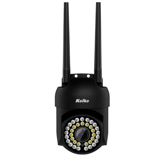 La cámara exterior inalámbrica Kolke cuenta con una potente resolución de 2.0MP, visión diurna y nocturna a todo color de hasta 20 metros con conectividad WiFi 2.4G y 5G. Tiene certificación Waterproof IP66 y tecnología ColorVu ideal para uso exterior. Además posee micrófono y parlante integrados para poder hablar y escuchar. Ofrece detección de movimiento y seguimiento de objetos automático, soporta monitoreo remoto en iOS o Android y es compatible con la app Yi loT. Admite almacenamiento en la nube o en tarjeta SD hasta 128G, proporcionando una solución completa para la vigilancia.