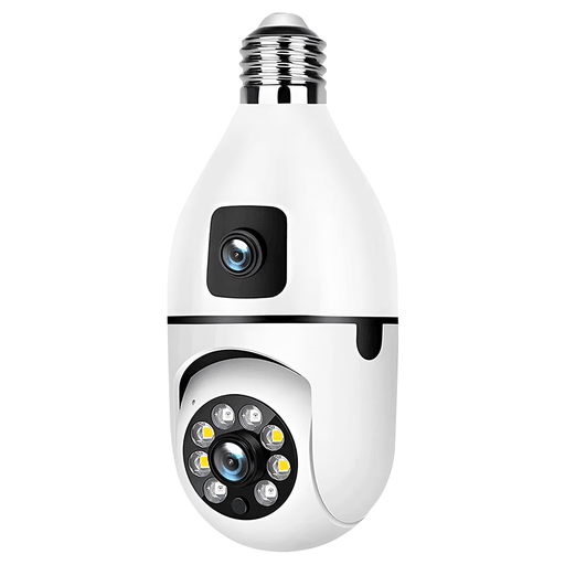 Esta cámara de seguridad con doble lente ofrece una cobertura visual amplia y detallada en alta definición 1080P, permitiendo captar imágenes nítidas incluso en condiciones de baja luz gracias a su visión nocturna en color. Incorpora un sistema de seguimiento inteligente que detecta movimientos humanos y los sigue automáticamente, enviando alertas instantáneas al teléfono móvil. Además, cuenta con una alarma luminosa y sonora que se activa ante cualquier intrusión, brindando una capa adicional de protección. Su función de audio bidireccional permite comunicarte de forma clara con personas cercanas a la cámara, y su conexión WiFi de 2.4 GHz facilita el control remoto desde cualquier lugar.