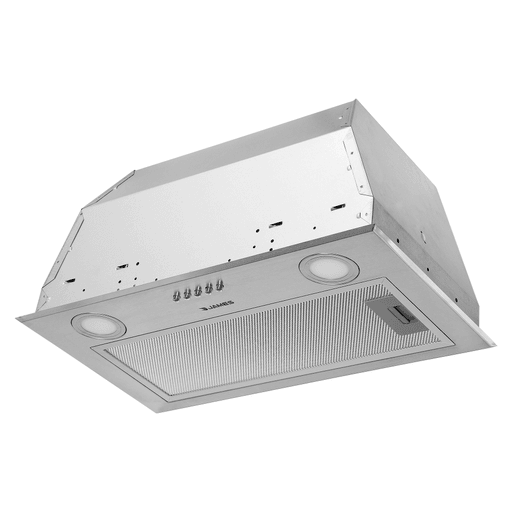 La campana de empotrar James ofrece una combinación ideal de potencia, diseño discreto y alto rendimiento para mantener tu cocina siempre fresca y libre de olores. Su motor de 230W brinda una capacidad de extracción de 830m³/h, asegurando la eliminación eficiente de humo, vapor y grasa. Cuenta con 2 velocidades regulables mediante un panel táctil, además de un filtro metálico de 3 capas que garantiza una óptima retención de grasa. También es compatible con filtros de carbón activado, permitiendo su funcionamiento en modo de recirculación cuando no es posible instalar salida al exterior.