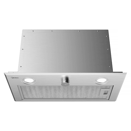 La campana extractora Midea combina eficiencia y diseño con su estructura de acero inoxidable y formato empotrable, ideal para cocinas modernas. Equipada con perilla de control, ofrece 3 velocidades de extracción adaptables a diferentes necesidades. Cuenta con dos lámparas LED redondas, que iluminan eficazmente la zona de cocción. Su sistema de filtrado incluye dos filtros de grasa de malla de aluminio de cinco capas, lavables y aptos para lavavajillas, además de dos filtros de carbón, lo que permite utilizarla tanto en modo extractor con ventilación exterior como en modo purificador por recirculación. Su motor de 210W garantiza un rendimiento óptimo, con una potencia nominal total de 213W.
