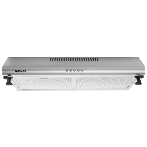 Este purificador James combina doble función de extractor y purificador, ofreciendo una potencia de extracción de 336m³/h impulsada por su motor de 2 x 80W. Incorpora un panel de control con botonera y 3 velocidades para ajustar el desempeño según la necesidad, además de 2 luces LED que brindan una iluminación clara sobre la zona de cocción. Su nivel de ruido de 60dB asegura un funcionamiento cómodo, mientras que los filtros metálicos de 3 capas garantizan una eficiente retención de grasa. Incluye filtro de carbón activado para mejorar aún más la purificación del aire, convirtiéndolo en una opción práctica y confiable para cualquier cocina.
