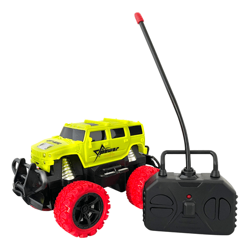 Este auto a control remoto todoterreno es perfecto para niños a partir de 3 años. Ideal para explorar terrenos difíciles, gracias a sus ruedas robustas y su diseño resistente. Equipado con una batería recargable, asegura horas de entretenimiento sin interrupciones. Además, incluye cable de carga para que puedas recargarlo fácilmente.