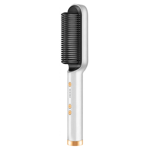Este cepillo alisador es el aliado perfecto para lograr un peinado impecable rápidamente. Su tecnología de calor PTC garantiza una temperatura constante para un acabado superior, ahorrando energía y tiempo. Su diseño multifuncional te permite alisar, crear ondas o dar forma a tu cabello en cuestión de minutos. Además, cuenta con una potencia de 45W y 6 niveles de temperatura para que puedas ajustarlo según tu tipo de cabello.