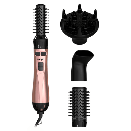 El cepillo secador multifunción de 1000W es la solución todo en uno para lograr peinados increíbles de forma rápida y sencilla. Gracias a sus 4 cabezales intercambiables, podés secar, alisar, dar volumen o crear ondas con un solo producto. Cuenta con 2 velocidades y 3 niveles de temperatura que se adaptan a todo tipo de cabello, brindando resultados profesionales desde casa. Además, su cable giratorio de 360° de 1,8m ofrece total comodidad y libertad de movimiento para un uso práctico y sin enredos.