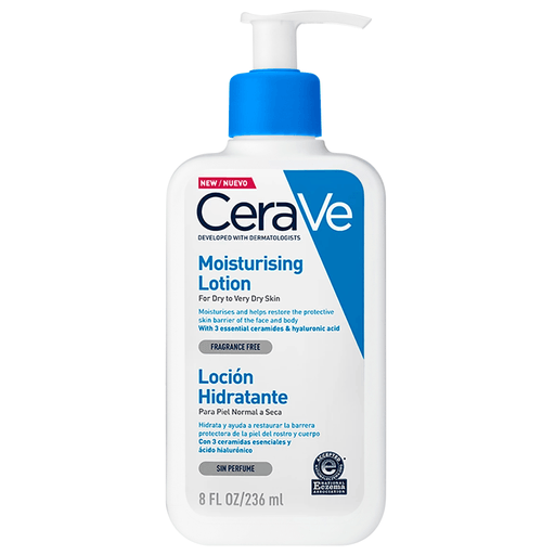La Loción hidratante para uso diario CeraVe es ligera y no contiene aceites, y ayuda a hidratar la piel y a restaurar su barrera natural. Formulada con tres ceramidas esenciales y ácido hialurónico, también cuenta con la Tecnología MVE patentada para una hidratación duradera y una fórmula ligera y no comedogénica que no obstruye los poros. Nuestra loción hidratante para uso diario deja sensación de confort y es suave con la piel mientras proporciona una hidratación de 24 horas.