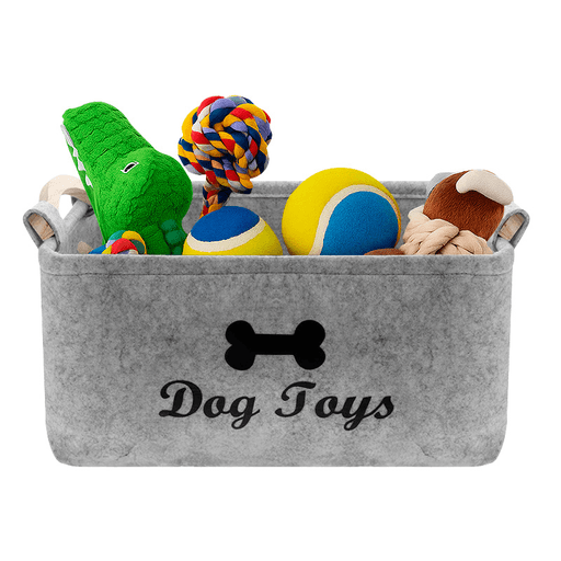 Mantené el orden con estilo gracias a esta caja organizadora para mascotas, fabricada en fieltro resistente con elegantes asas redondeadas de madera. Su diseño práctico y multifuncional es ideal para guardar golosinas secas, correas, collares, juguetes, mantas o ropa de tu mascota, así como otros objetos del hogar como libros, revistas o ropa. Además, su estructura plegable permite almacenarla fácilmente cuando no está en uso, combinando funcionalidad, durabilidad y un toque decorativo en cualquier espacio.