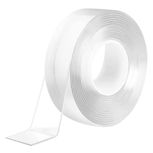 La cinta adhesiva doble faz reutilizable es la solución ideal para todas tus necesidades de fijación. Con una sujeción fuerte y versátil, no deja marcas y se adapta a cualquier superficie. Fabricada con gel nano PU de alta calidad, es lavable, antideslizante y totalmente transparente, manteniendo la estética de tus espacios. Perfecta para colgar marcos, organizar herramientas o fijar carteles de forma práctica y duradera. Fácil de cortar, usar y reutilizar, ¡es la opción que simplifica tu día a día!