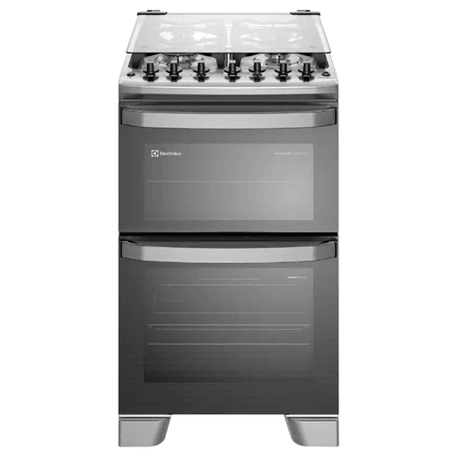 La cocina Electrolux de 4 hornallas con PerfectCook360, horno doble y VaporBake presume de tecnología avanzada! Cuenta con dos hornos independientes para que tengas más velocidad y libertad al preparar tus recetas favoritas, y hace que tu cocina sea más elegante y moderna gracias a su color gris y diseño moderno. La tecnología PerfectCook360 combina un horno de cavidad sellada con convección, lo que te permite hornear alimentos hasta un 33% más rápido y de manera más uniforme. La cavidad sellada ofrece un mayor control de la temperatura y una menor pérdida de calor, mientras que la convección hornea todo de manera uniforme a través de un ventilador interno que circula el aire caliente de manera uniforme y asegura una temperatura homogénea en todos los rincones y alturas del horno.