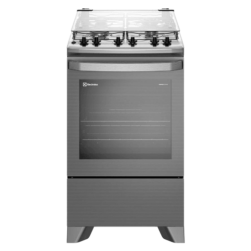 La cocina a gas Electrolux con 4 hornallas y encendido electrónico combina diseño moderno y alto rendimiento para una experiencia de cocción superior. Incorpora la tecnología VaporBake, que mejora hasta 2 veces la corteza crocante, la textura y el sabor de masas y panes, junto con PerfectCook, que permite hornear hasta un 27% más rápido gracias a una mayor retención del calor. Su mesada de acero inoxidable evita que los líquidos se deslicen, mientras que el horno de gran capacidad con visor ofrece amplia visión y espacio interior para controlar las preparaciones sin abrir la puerta. Además, el revestimiento FastClean facilita una limpieza rápida y sin esfuerzo, haciendo de esta cocina una opción práctica, eficiente y funcional para el uso diario.