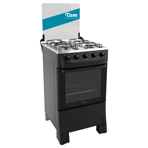 Equipá tu cocina y prepará tus comidas favoritas con en esta cocina a gas Tem Aniversario de 4 hornallas. Cuenta con mesada de acero inoxidable, tapa de vidrio templado, horno a supergas con mango metálico con apertura ergonómica y sistema EasyCleaner. Perfecta para el hogar.