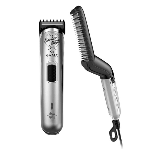 El combo Trimmer GT 527 + Planchita de Barba Barber Style ofrece todo lo necesario para mantener una apariencia prolija y moderna: la trimmer cuenta con carga rápida, uso inalámbrico con 45 minutos de autonomía, cuchilla de acero inoxidable y 5 medidas de corte (3 a 7mm) más esténcil para diseños, permitiendo crear estilos personalizados con precisión; mientras que la planchita para barba garantiza un alisado rápido, logrando una barba elegante, suave y bien definida, ideal para quienes buscan destacar su imagen con un cuidado profesional desde casa.
