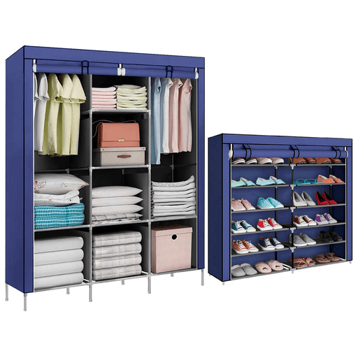 Organizá y decorá tus habitaciones con este combo DecoTeam, el cual está compuesto por un ropero de tela con perchero y 8 estantes y una zapatera de tela con 2 divisiones y 6 estantes. Están realizados en tela transpirable de excelente calidad y fácil de limpiar. Su estructura de tubos de acero es resistente y rápida de armar, permite un diseño versátil dependiendo del uso que quieras darle.
