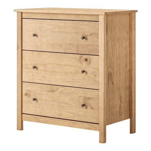 La cómoda Mari combina un diseño elegante con una estructura de madera maciza que aporta calidez, resistencia y durabilidad. Sus 3 amplios cajones con correderas de madera ofrecen un gran espacio de almacenamiento para mantener todo organizado, mientras que el acabado barnizado brinda excelente resistencia al rayado, al desgaste natural y facilita su mantenimiento. Además, su fondo de MDF garantiza una construcción sólida, ideal para complementar dormitorios o cualquier ambiente del hogar.