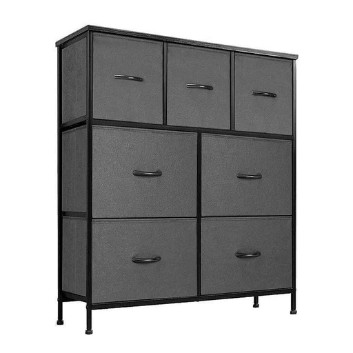 La cómoda DecoTeam de 7 cajones combina funcionalidad y estilo en un diseño moderno y versátil. Sus amplios cajones de tela no solo ofrecen un almacenamiento práctico y organizado, sino que también aportan un toque de elegancia a cualquier espacio. Perfecta para guardar desde ropa hasta juguetes, esta cómoda se adapta a distintos ambientes, complementando la decoración de tu hogar con sofisticación y orden.