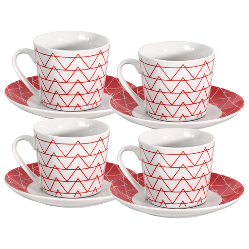 Este juego de 8 piezas, compuesto por 4 tazas y 4 platos de cerámica, combina un diseño clásico con una estética refinada, ideal tanto para el uso diario como para ocasiones especiales. Su material resistente lo hace apto para enfrentar cambios bruscos de temperatura, además de ofrecer una alta durabilidad frente a rayaduras y astilladuras. Gracias a su versatilidad y robustez, estas piezas no solo se adaptan a cualquier estilo de mesa, sino que también conservan su apariencia impecable con el paso del tiempo.
