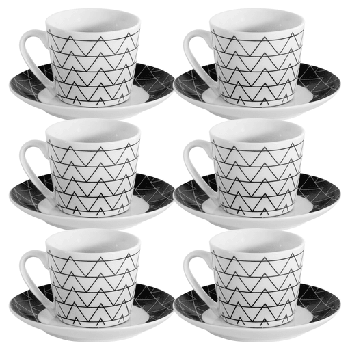 Este juego de 12 piezas, compuesto por 6 tazas y 6 platos de cerámica, combina un diseño clásico con una estética refinada, ideal tanto para el uso diario como para ocasiones especiales. Su material resistente lo hace apto para enfrentar cambios bruscos de temperatura, además de ofrecer una alta durabilidad frente a rayaduras y astilladuras. Gracias a su versatilidad y robustez, estas piezas no solo se adaptan a cualquier estilo de mesa, sino que también conservan su apariencia impecable con el paso del tiempo.