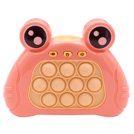 Esta consola Pop It de empuje rápido con luces, sonidos y su encantador diseño es perfecta para varias horas de diversión. Cuenta con 10 burbujas de silicona resistente que a medida que se van iluminando permite iniciar el juego para así poder presionarlas de forma correcta siguiendo el patrón y regenerarlas empujando el botón posterior para empezar una nueva partida. Ofrece cuatro emocionantes modos de juego que van aumentando el nivel de dificultad. La consola ayuda al desarrollo de la capacidad de coordinación y concentración. También, gracias a su diseño ligero y a pilas garantiza diversión en cualquier lugar.