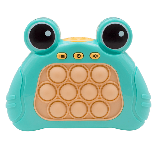 Esta consola Pop It de empuje rápido con luces, sonidos y su encantador diseño es perfecta para varias horas de diversión. Cuenta con 10 burbujas de silicona resistente que a medida que se van iluminando permite iniciar el juego para así poder presionarlas de forma correcta siguiendo el patrón y regenerarlas empujando el botón posterior para empezar una nueva partida. Ofrece cuatro emocionantes modos de juego que van aumentando el nivel de dificultad. La consola ayuda al desarrollo de la capacidad de coordinación y concentración. También, gracias a su diseño ligero y a pilas garantiza diversión en cualquier lugar.