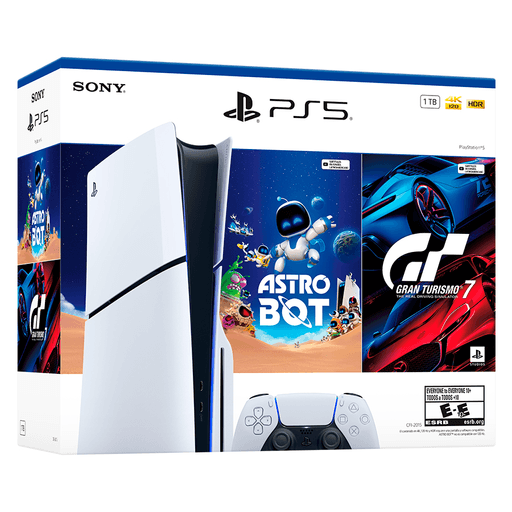 La PlayStation 5 Slim cuenta con un elegante diseño delgado, por lo que es perfecta para cualquier lugar en tu hogar. Cuenta con una capacidad de almacenamiento de 1T con espacio más que suficiente para guardar todos tus juegos favoritos y una lectora de discos que te permitirá adquirir juegos físicos. Además, te ofrece una calidad de imagen asombrosa gracias a su potente procesador y tarjeta gráfica de última generación. Incluye juegos Astro Bot y Gran Turismo 7.