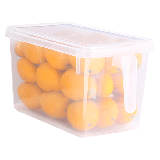 ¡Descubrí la solución perfecta para almacenar tus alimentos frescos y mantenerlos organizados! Este Contenedor de plástico con tapa y mango es el compañero esencial para tu día a día. Con su diseño versátil y práctico, este contenedor no solo te ayudará a mantener tus alimentos deliciosos, sino que también evitará los malos olores en tu refrigerador. Además, podés apilarlo y transportarlo fácilmente debido a su cómodo mango.