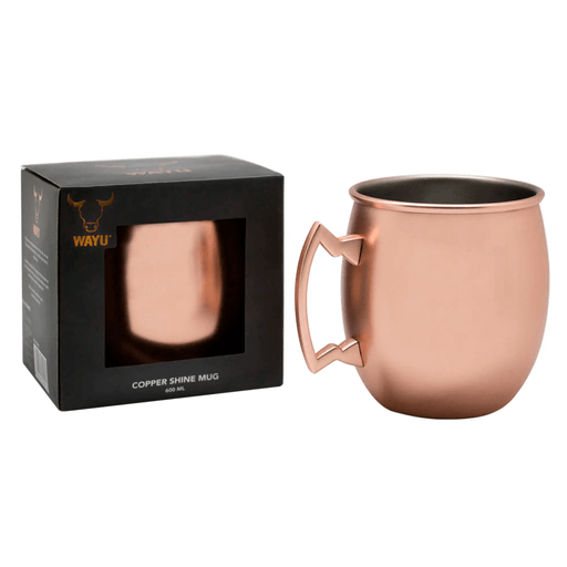 Lográ que tus tragos y bebidas preferidas luzcan increíbles con este Cooper Mug Shine de Wayu. Su agarre lateral ergonómico es sumamente práctico y permite una sujeción segura. Dispone de una superficie shine que le otorga una estética que irá a juego con tu cocina o barbacoa.