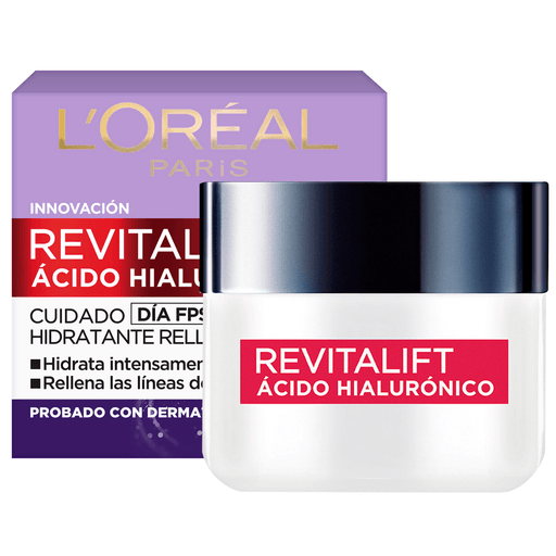 Crema hidratante anti líneas de expresión con Ácido Hialurónico y FPS 20 de L'Oréal Paris, para mujeres a partir de los 30 años. Hidrata tan intensamente que rellena las líneas de expresión. Probado con dermatólogos.