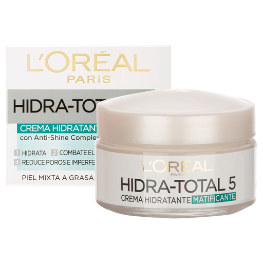 Crema hidratante matificante ideal para pieles mixtas a grasas, con 5 beneficios en un solo paso: hidrata intensamente, controla el brillo, ayuda a reequilibrar la piel, minimiza la apariencia de poros e imperfecciones y suaviza, dejando un acabado fresco y uniforme.
