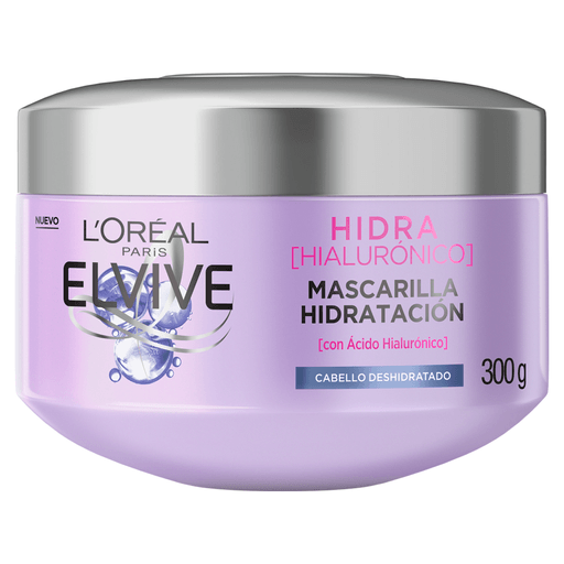 La Crema de Tratamiento de Elvive, con Ácido Hialurónico, recarga la fibra con una hidratación intensa para una transformación instantánea del pelo.