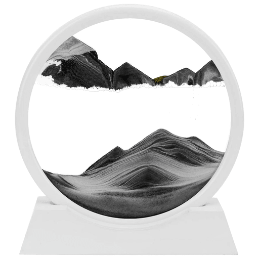Este cuadro de arena circular es un accesorio perfecto para decorar tu hogar. Además de aportar diseño y modernidad, ayuda mucho a disminuir el estrés, relajar, calmar y más, convirtiéndolo en un objeto necesario. Incluye una jeringa para poder regular la cantidad de aire en el interior y ayudar al movimiento de la arena, para que esta pueda seguir formando infinitas formas.