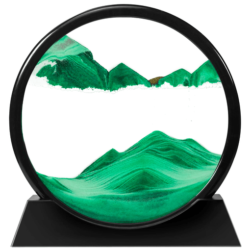 Este cuadro de arena circular es un accesorio perfecto para decorar tu hogar. Además de aportar diseño y modernidad, ayuda mucho a disminuir el estrés, relajar, calmar y más, convirtiéndolo en un objeto necesario. Incluye una jeringa para poder regular la cantidad de aire en el interior y ayudar al movimiento de la arena, para que esta pueda seguir formando infinitas formas.