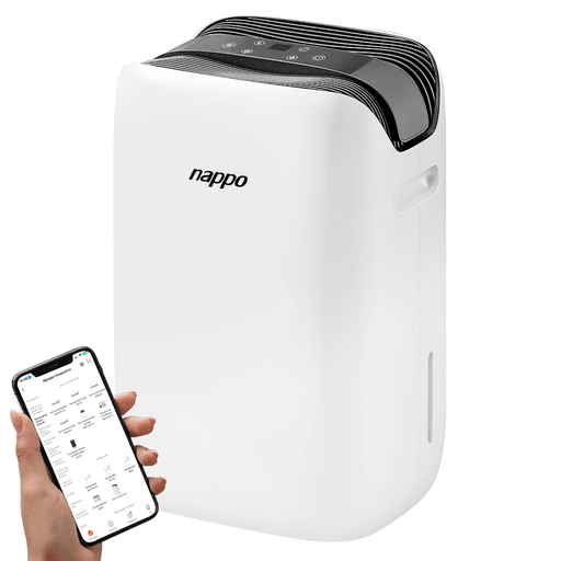 El deshumidificador NAPPO ofrece una extracción de 20L por día con 350W de potencia, ideal para espacios de hasta 55m². Su diseño compacto incluye panel táctil, ruedas y un funcionamiento silencioso de 46dB. Cuenta con cuatro modos de uso, control automático de humedad, tanque de 3L o drenaje continuo, además de conexión WiFi para gestionarlo desde la app Tuya. Eficiente y práctico, es una solución moderna para mantener tus ambientes secos y confortables.