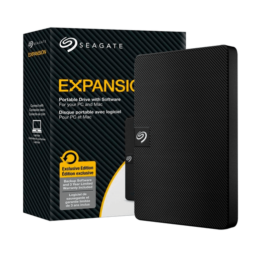Adquirí mas espacio de almacenamiento para tu PC o Mac con este disco externo Seagate® Expansion de 1TB. Diseño compacto y perfecto para llevar siempre contigo y poder guardar archivos grandes aún cuando estás de viaje. Es de muy fácil configuración, simplemente se necesita un puerto USB y al conectarlo es reconocido automáticamente por el sistema operativo. Además, Seagate Expansion viene con los servicios de recuperación de datos de rescate para mayor tranquilidad.