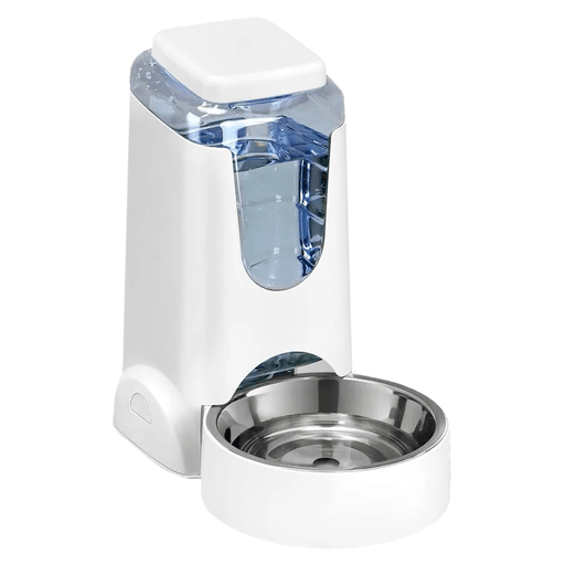 Proporcioná agua fresca y limpia a tus mascotas en todo momento con este dispensador de agua, ideal para perros y gatos. Cuenta con un sistema de liberación automática que mantiene el recipiente lleno de forma constante, asegurando la correcta hidratación. Fabricado en plástico de alta calidad y con un plato de acero inoxidable, combina resistencia, durabilidad e higiene. Su tapa sellada protege el contenido y evita derrames, mientras que la base antideslizante garantiza estabilidad incluso en superficies lisas o cuando tu mascota esté bebiendo con entusiasmo. Además, su diseño permite una limpieza fácil y rápida, ideal para el uso diario.