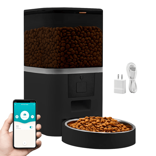 Descubrí la comodidad y la modernidad en el cuidado de tus mascotas con este dispensador de comida inteligente para perros y gatos. Posee una capacidad de 4L con diseño de liberación automática que asegura que tu amigo peludo reciba su comida a la hora programada, todos los días. Fabricado con materiales de alta calidad, combina plástico duradero y acero inoxidable, garantizando no solo una larga vida útil, sino también seguridad. Su estructura ha sido diseñada para que puedas mantenerlo limpio sin esfuerzo, asegurando así un ambiente sano. Cuenta con doble fuente de alimentación, podés optar por 4 pilas AA (no incluidas) para una solución sin cables o, a través de un puerto USB tipo C, brindándote flexibilidad y tranquilidad, especialmente en caso de cortes de energía. 