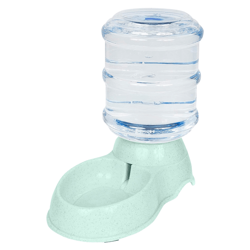 El dispensador de agua para mascotas de 3.8L de capacidad es una solución fácil de usar y sin complicaciones. Utilizando el principio de gravedad, proporciona un flujo continuo de agua para tu mascota. Su boca ancha permite llenarlo de manera sencilla, facilitando la tarea de recargarlo. Además, su diseño incluye una base antideslizante que garantiza estabilidad durante su uso, así como asas laterales recortadas a lo largo de la base para levantarlo sin esfuerzo.