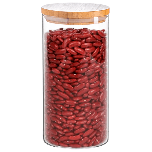 Si estás buscando una solución de almacenamiento moderna y elegante, este envase organizador es la solución perfecta. Está realizado en vidrio de alta calidad que brinda seguridad y durabilidad, además su tapa de bambú está ingeniosamente elaborada para abrirse y cerrarse con facilidad y, al mismo tiempo, ofrecer a tu cocina un acabado suave y limpio.