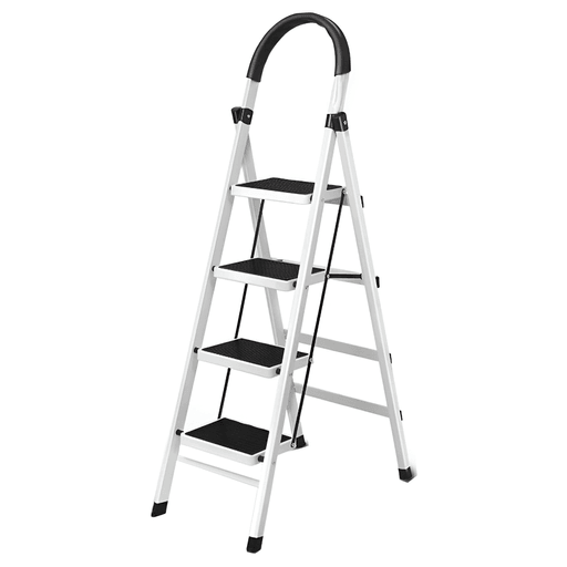 La escalera de acero plegable con 4 escalones es el complemento perfecto para cualquier tarea en el hogar o en el trabajo. Su diseño resistente y duradero garantiza una seguridad óptima, mientras que sus escalones antiderrapantes proporcionan un agarre firme en todo momento. Además, sus patas antideslizantes aseguran una estabilidad excepcional en cualquier superficie. Esta escalera liviana es fácil de transportar y almacenar, lo que la convierte en la opción ideal para cualquier proyecto.