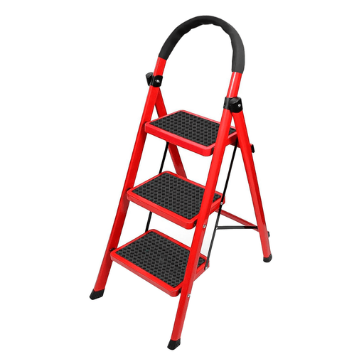 La escalera de acero con 3 escalones y patas antideslizantes es la solución perfecta para tus necesidades de acceso en lugares elevados de forma segura y práctica. Esta escalera portátil y plegable es resistente, liviana y cuenta escalones antiderrapantes para brindarte la máxima estabilidad durante su uso. Es ideal para la limpieza de placares, alacenas, ventanas y más, además es apta para interiores y exteriores.