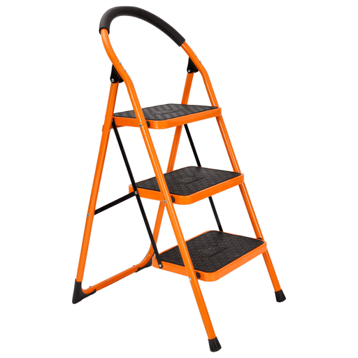 La Escalera Plegable de 3 escalones es una solución práctica y segura para alcanzar lugares elevados en el hogar. Fabricada con estructura de acero resistente, ofrece gran estabilidad y soporta hasta 150kg, siendo ideal para tareas domésticas como limpiar placares, alacenas, ventanas o realizar arreglos en altura. Su diseño plegable y liviano permite abrirla y guardarla fácilmente, ocupando poco espacio cuando no está en uso. Además, cuenta con escalones y patas con antideslizante, que brindan mayor seguridad y firmeza durante su utilización.