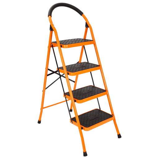 La Escalera Plegable de 4 escalones es una solución práctica y segura para alcanzar lugares elevados en el hogar. Fabricada con estructura de acero resistente, ofrece gran estabilidad y soporta hasta 150kg, siendo ideal para tareas domésticas como limpiar placares, alacenas, ventanas o realizar arreglos en altura. Su diseño plegable y liviano permite abrirla y guardarla fácilmente, ocupando poco espacio cuando no está en uso. Además, cuenta con escalones y patas con antideslizante, que brindan mayor seguridad y firmeza durante su utilización.