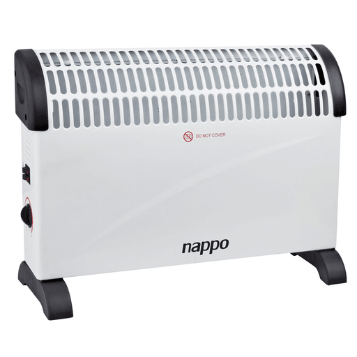 NAPPO NCE-017 es una estufa convector con 3 niveles de calor y 2000W de potencia. Posee sensor de seguridad por sobrecalentamiento y termostato ajustable. Además luz piloto que indica el encendido.