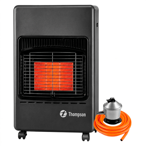 Disfrutá de un ambiente cálido y confortable con la estufa a gas Thompson, diseñada para brindar calefacción eficiente y segura en cualquier espacio. Compatible con garrafas de hasta 13kg, cuenta con 3 niveles de potencia para regular fácilmente la intensidad del calor según tus necesidades. Su sistema de tiraje interior/exterior ofrece mayor versatilidad de uso, mientras que las válvulas de seguridad y el regulador de presión proporcionan un funcionamiento más estable y confiable. Con un diseño práctico y moderno, es ideal para mantener tu hogar cálido durante los días más fríos.