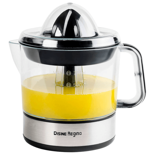 Este práctico exprimidor de cítricos ofrece una capacidad de 700ml y una potencia de 60W, ideal para preparar jugos frescos de manera rápida y eficiente. Su sistema de rotación bidireccional permite extraer hasta la última gota de la fruta, activándose automáticamente al presionar. Cuenta con piezas desmontables que facilitan la limpieza, una cubierta antipolvo para un almacenamiento más higiénico y pies antideslizantes que brindan mayor estabilidad durante su uso.