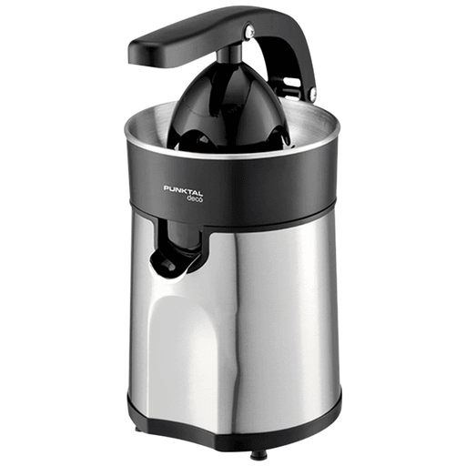 Prepará exquisitos jugos de cítricos con este exprimidor profesional Punktal de 75W. Cuenta con pico vertidor que facilita el trabajo y vierte el jugo directamente dentro del vaso. Su base antideslizante evita posibles accidentes o derrames.