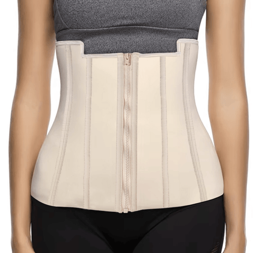 La faja abdominal con doble cierre de cremallera y broches está diseñada para proporcionar compresión adaptable y soporte en la zona abdominal, ayudando a aplanar el abdomen y mejorar la postura. Fabricada con una mezcla de 52,9% nylon y 47,1% spandex, es transpirable, cómoda y se ajusta perfectamente a las curvas naturales del cuerpo sin limitar el movimiento. Su doble sistema de cierre garantiza un ajuste seguro y personalizado, mientras que su material de alta calidad permite un uso prolongado con máxima comodidad. Ideal para el uso diario o después de procedimientos estéticos.