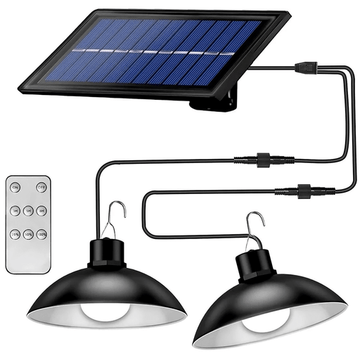 Con estos dos focos de 30W podrás mantener iluminados tus espacios externos. Cuenta con un panel solar recargable y un control remoto que te permitirá controlar los diferentes niveles intensidad del brillo o el tiempo de iluminación. Gracias a sus materiales, tanto los focos como el panel son resistente al agua para que no tengas que preocuparte por el clima.