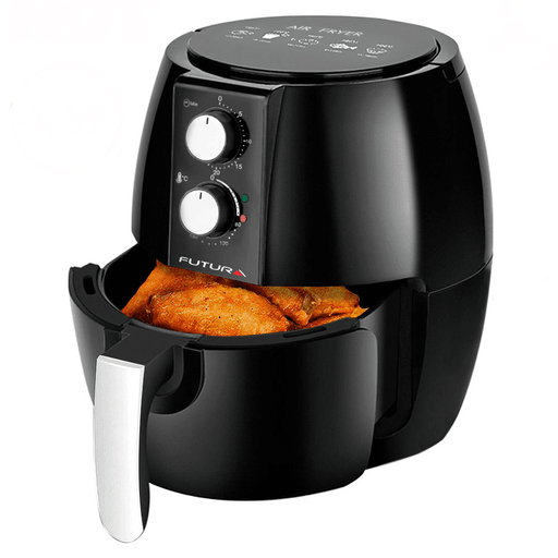 Esta freidora sin aceite de 4.5 litros es la compañera de cocina perfecta para aquellos que buscan una alternativa rápida, saludable y conveniente para el día a día. El aire caliente circula rápida y uniformemente en su interior para garantizar que tus ingredientes estén bien cocidos y tengan una textura crujiente. Al mismo tiempo, reduce el 99% de la grasa y hace que cocinar sea más saludable. En ella se puede freír, tostar y asar ya que es adecuada para una gran variedad de métodos de cocción.