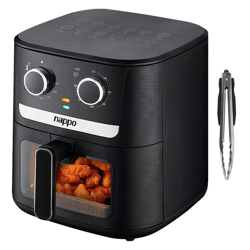 La Freidora de aire mecánica NAPPO de 7 litros es una opción ideal para preparar comidas saludables y deliciosas sin necesidad de aceite. Con una potencia de 1600W, ofrece un calentamiento rápido y eficiente, mientras que su canasto con ventana de visualización y luz interior permite monitorear el progreso de la cocción sin necesidad de interrumpir el proceso. Las perillas frontales facilitan el ajuste de la temperatura, que varía entre 80°C y 200°C, y del temporizador, programable hasta 60 minutos, brindando un control total sobre tus recetas. Perfecta para quienes buscan comodidad, versatilidad y resultados crujientes y sabrosos.