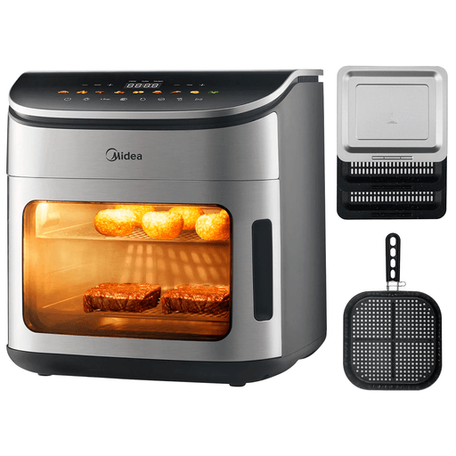 La Freidora sin aceite Midea combina potencia y practicidad para cocinar de forma más saludable. Con 2000W de potencia y una amplia capacidad de 12L, cuenta con pantalla LED táctil para un control simple e intuitivo. Su cesto cuadrado ofrece mayor espacio, e incluye visor con luz interior para supervisar la cocción sin abrir. Además, incorpora apagado automático, alcanza hasta 230°C y su puerta desmontable apta para lavavajillas facilita la limpieza diaria.